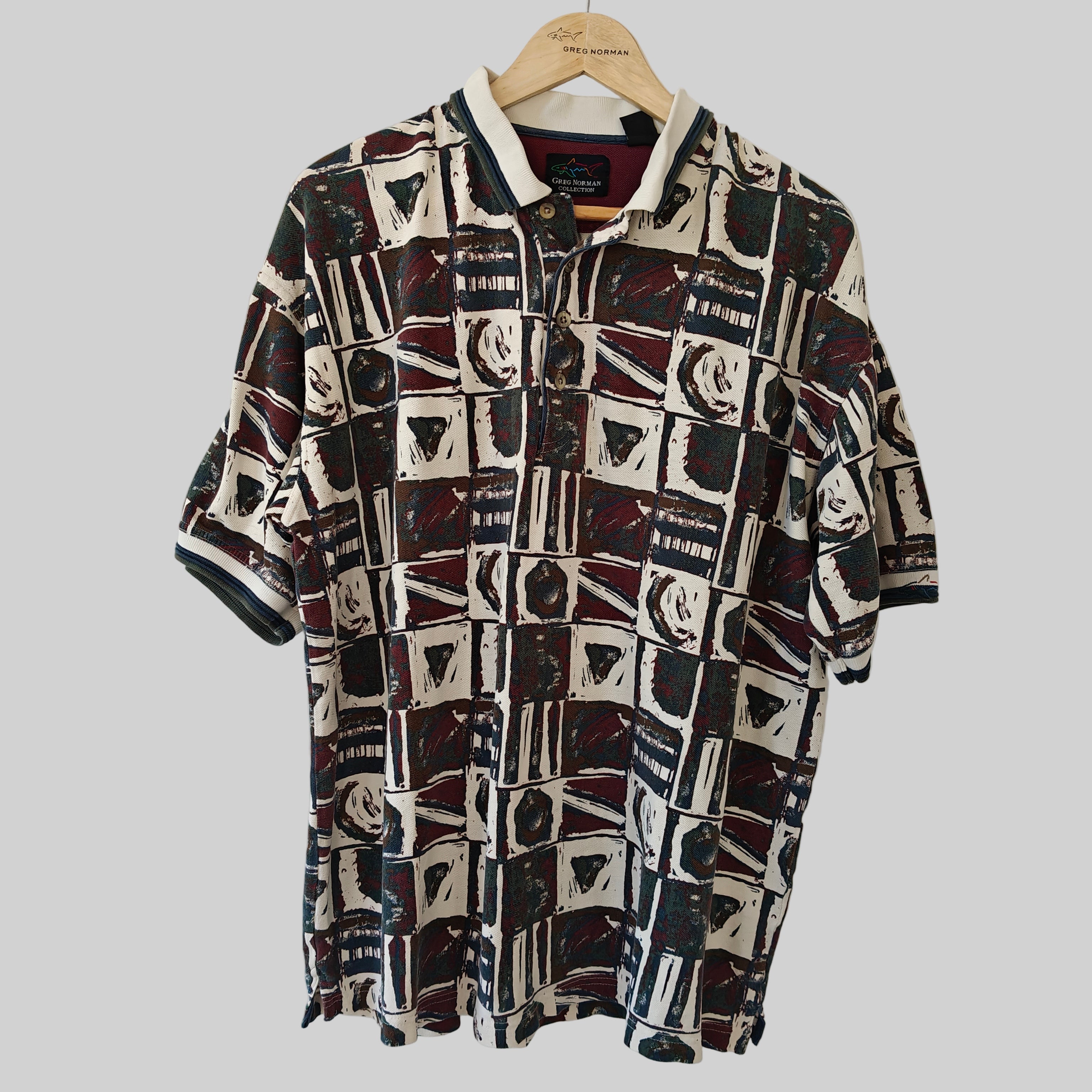 Greg Norman Print Golf Polo Shirt