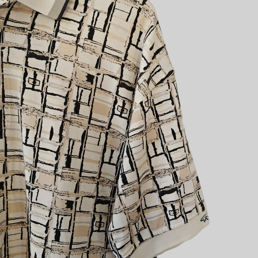 Greg Norman 90's Print Golf Polo Shirt - Large