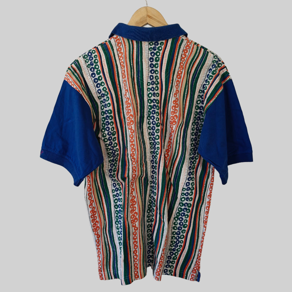 Greg Norman 90's Print Golf Polo Shirt - Large