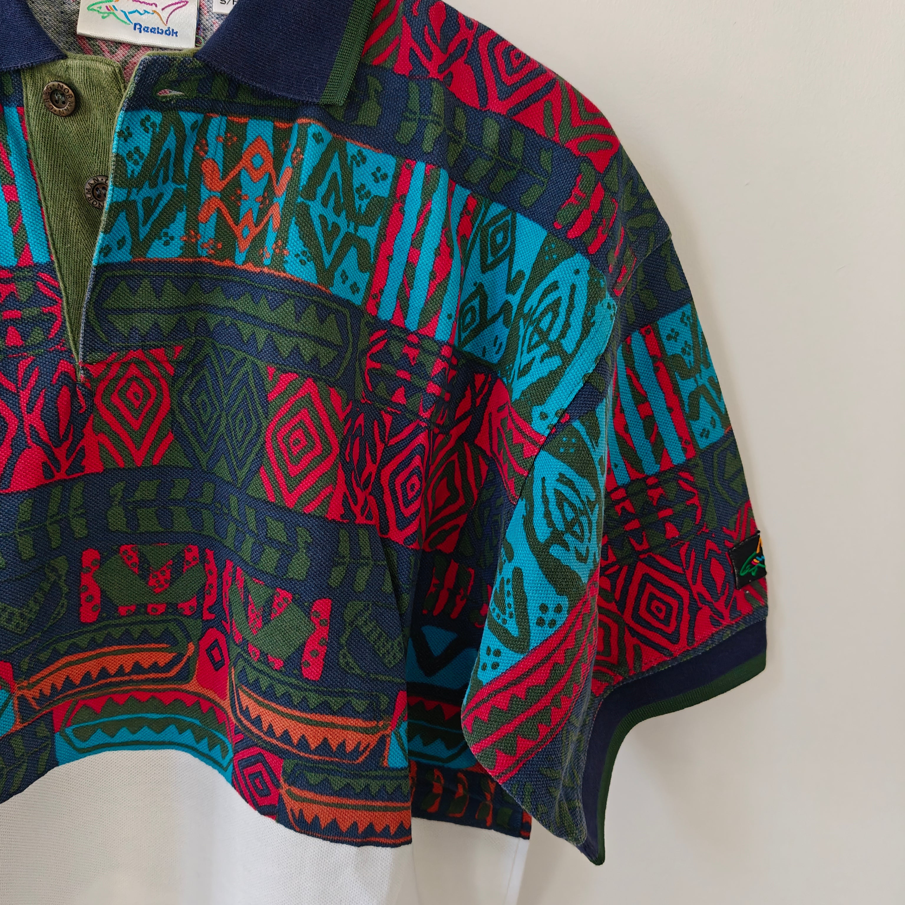 Greg Norman 90's Print Golf Polo Shirt - Small