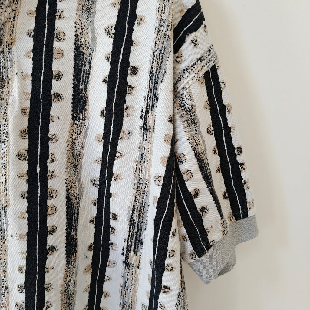 Greg Norman 90's Print Golf Polo Shirt - Large