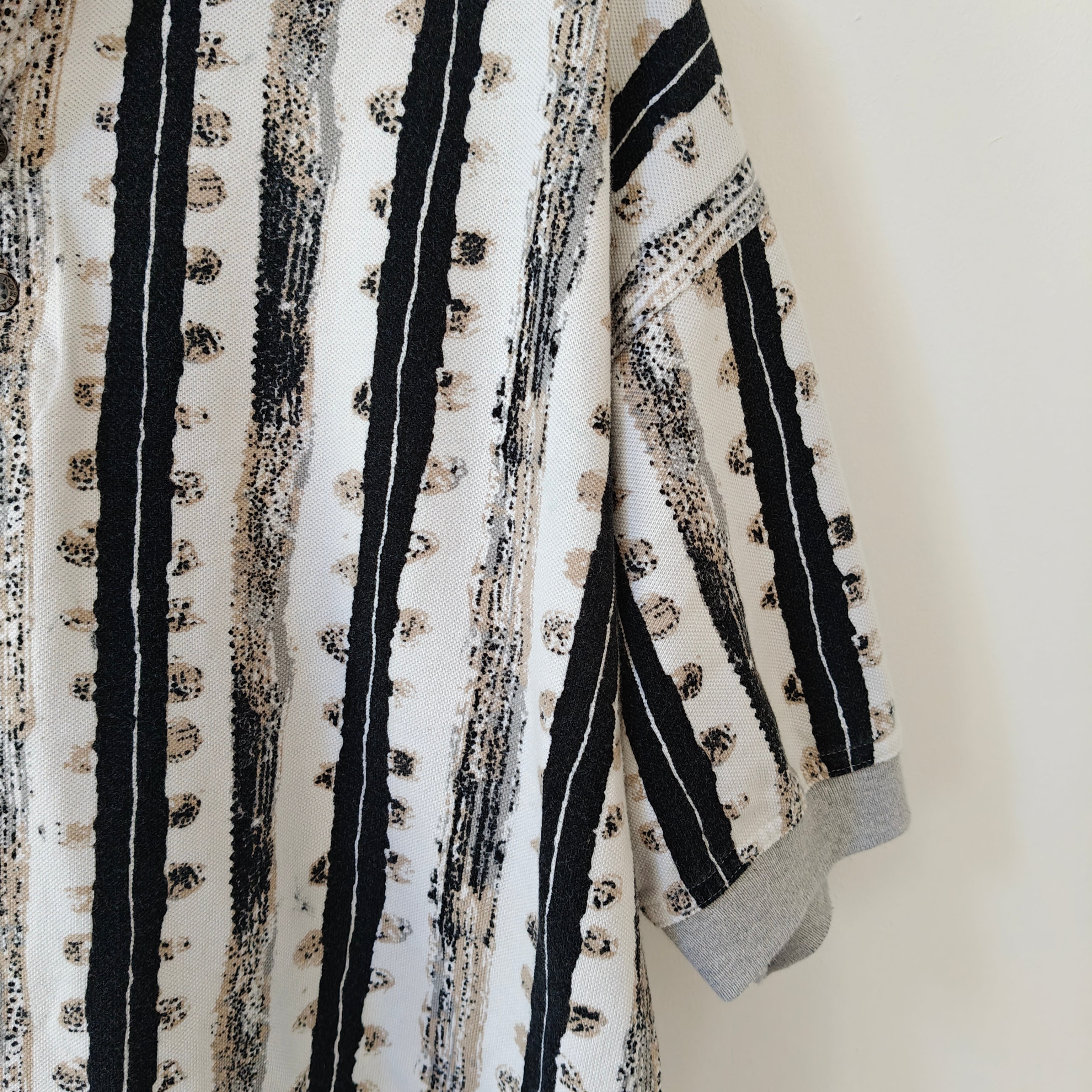 Greg Norman 90's Print Golf Polo Shirt - Large