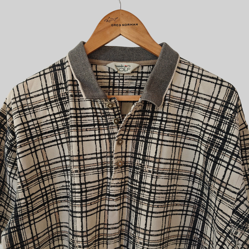 Reebok Golf 90s Print Polo Shirt - Large