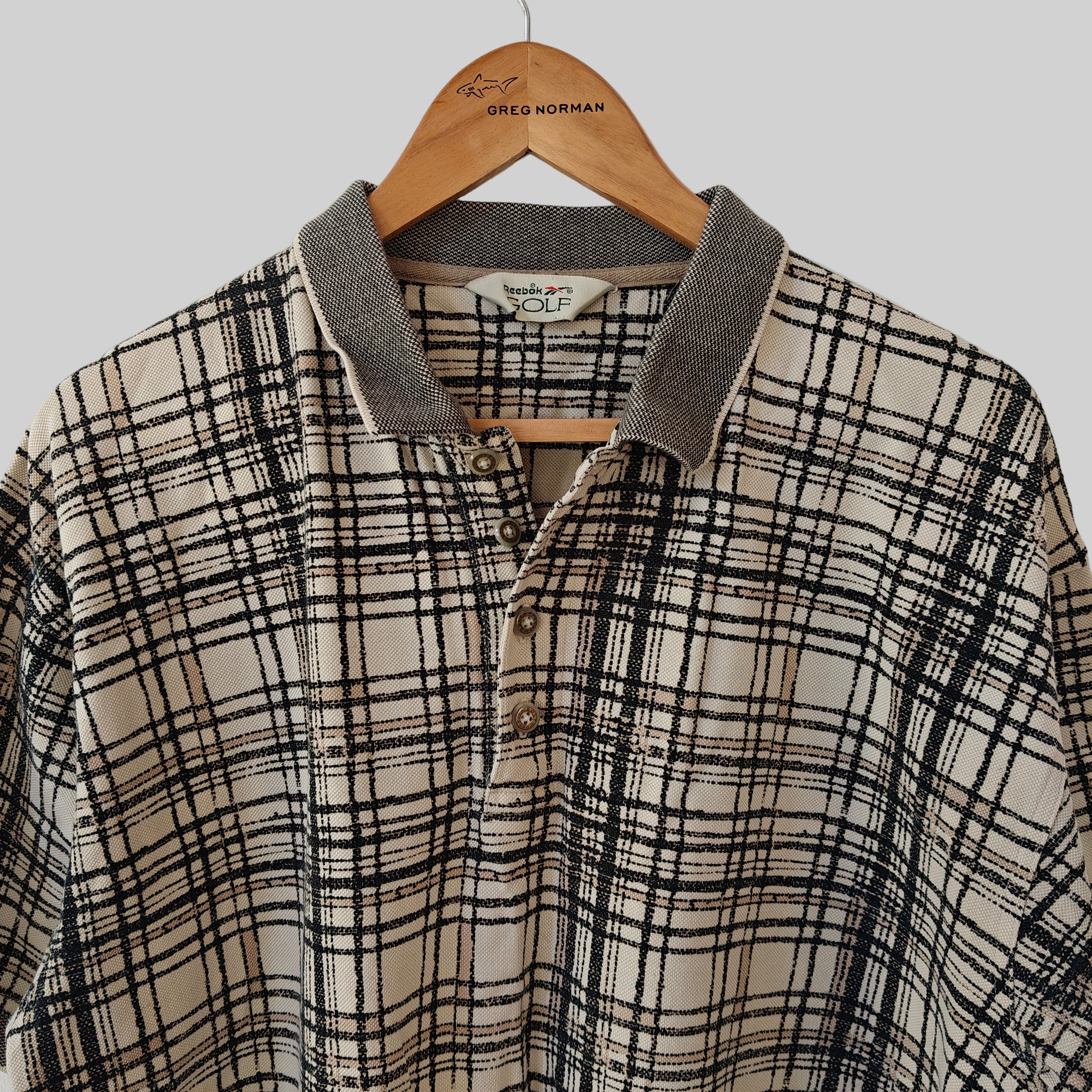 Reebok Golf 90s Print Polo Shirt - Large