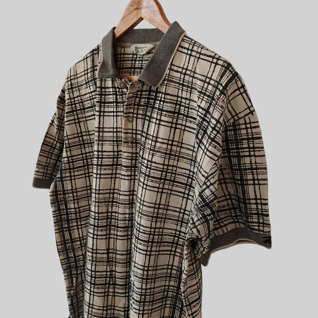 Reebok Golf 90s Print Polo Shirt - Large