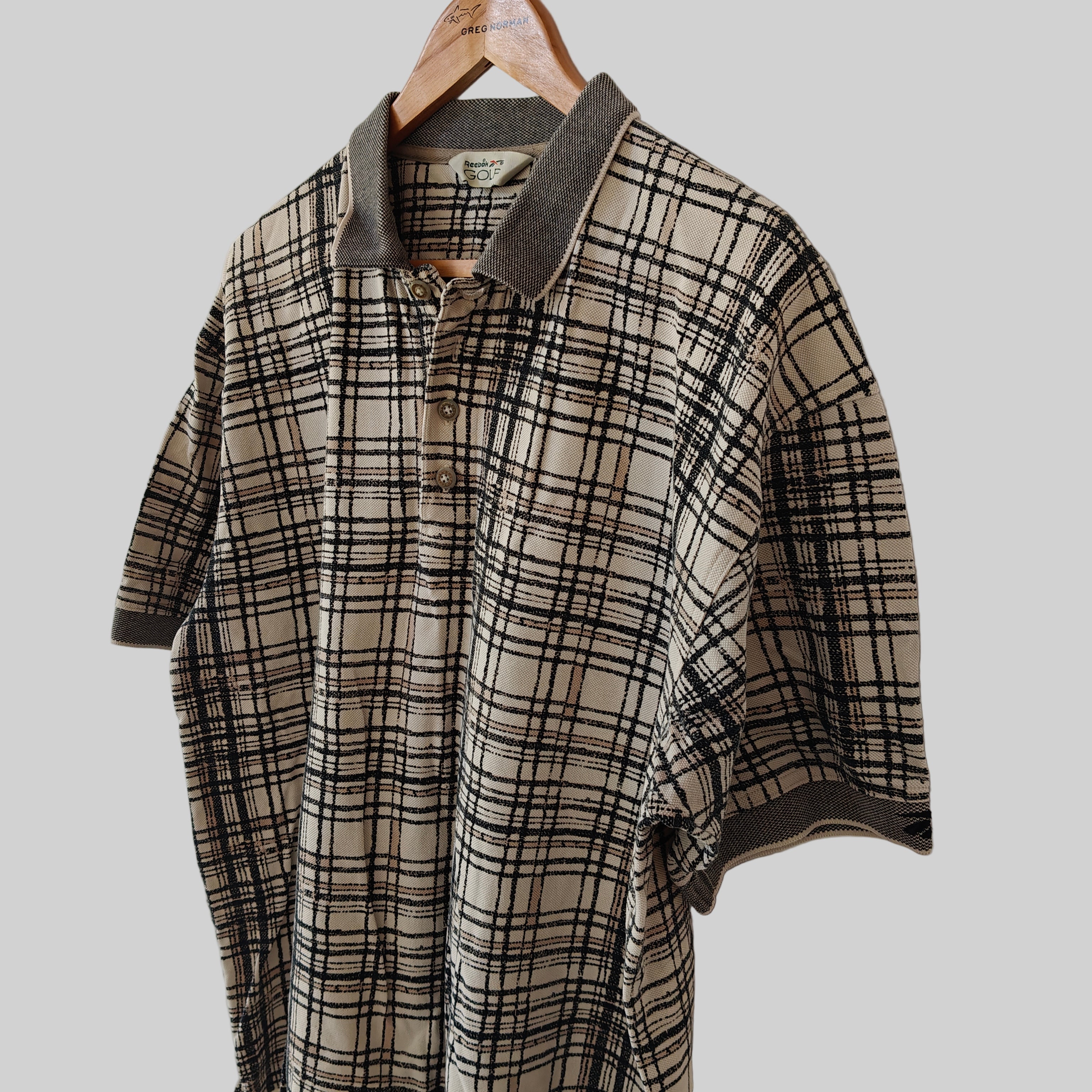 Reebok Golf 90s Print Polo Shirt - Large