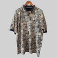 Greg Norman 90's Print Golf Polo Shirt - Large