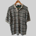 Greg Norman 90's Print Golf Polo Shirt - Large
