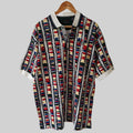 Greg Norman 90's Print Golf Polo Shirt - Large