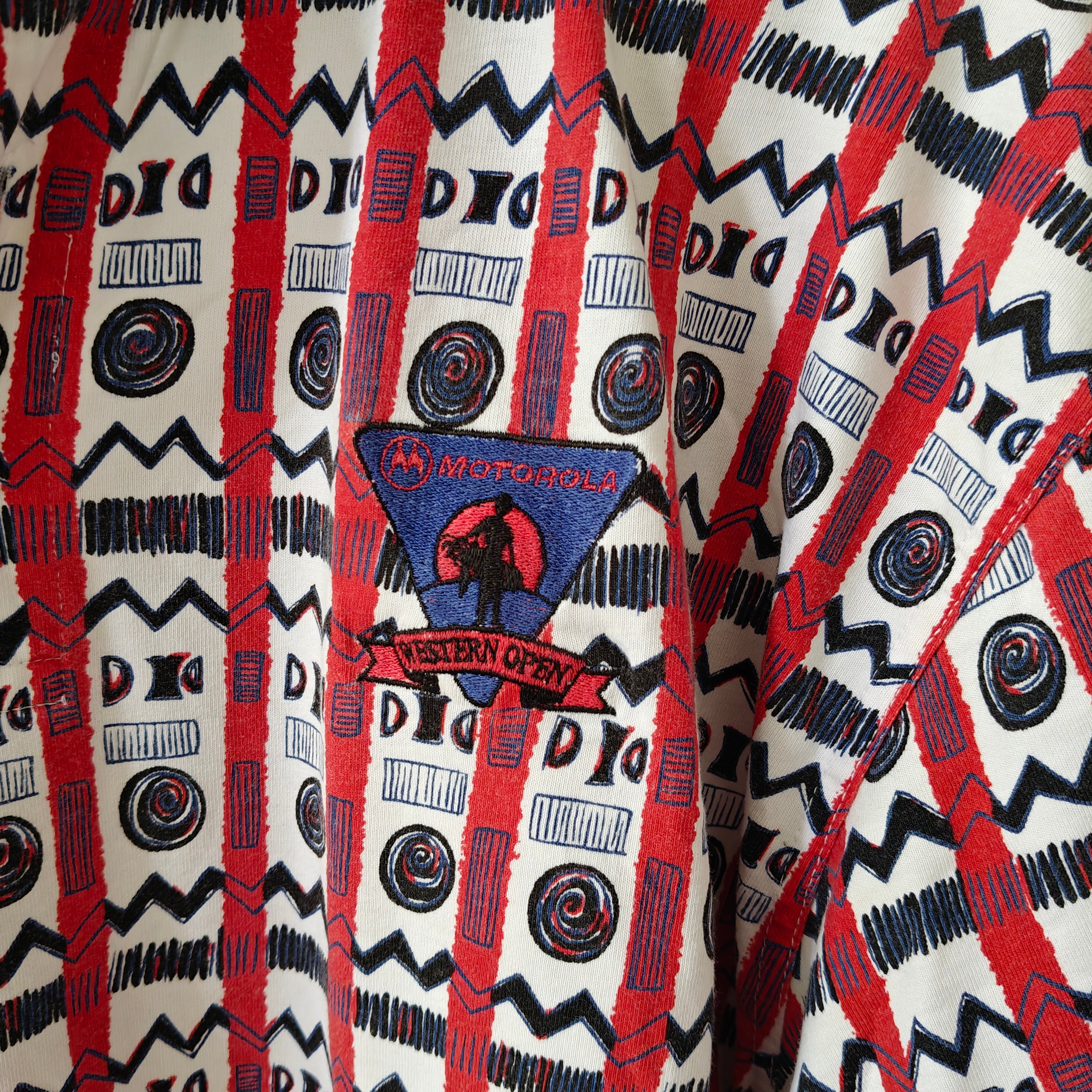 Greg Norman 90's Print Golf Polo Shirt - X-Large