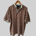 Greg Norman 90's Print Golf Polo Shirt - Large