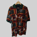 Greg Norman 90's Print Golf Polo Shirt - Large