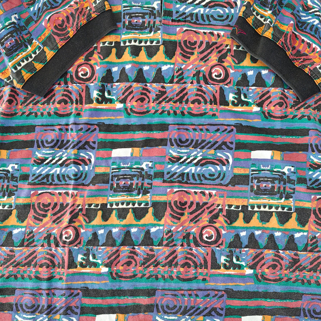 Greg Norman 90's Print Golf Polo Shirt - Medium