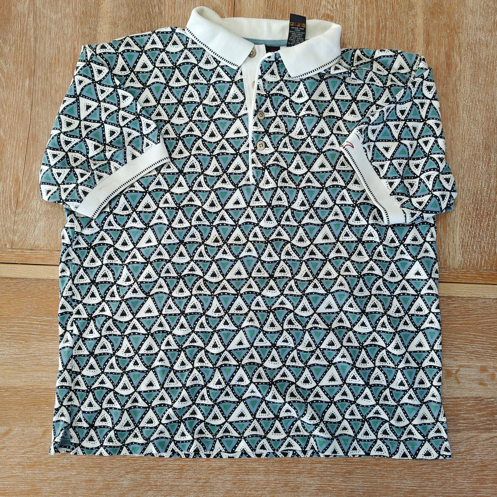 Greg Norman 90's Print Golf Polo - Medium