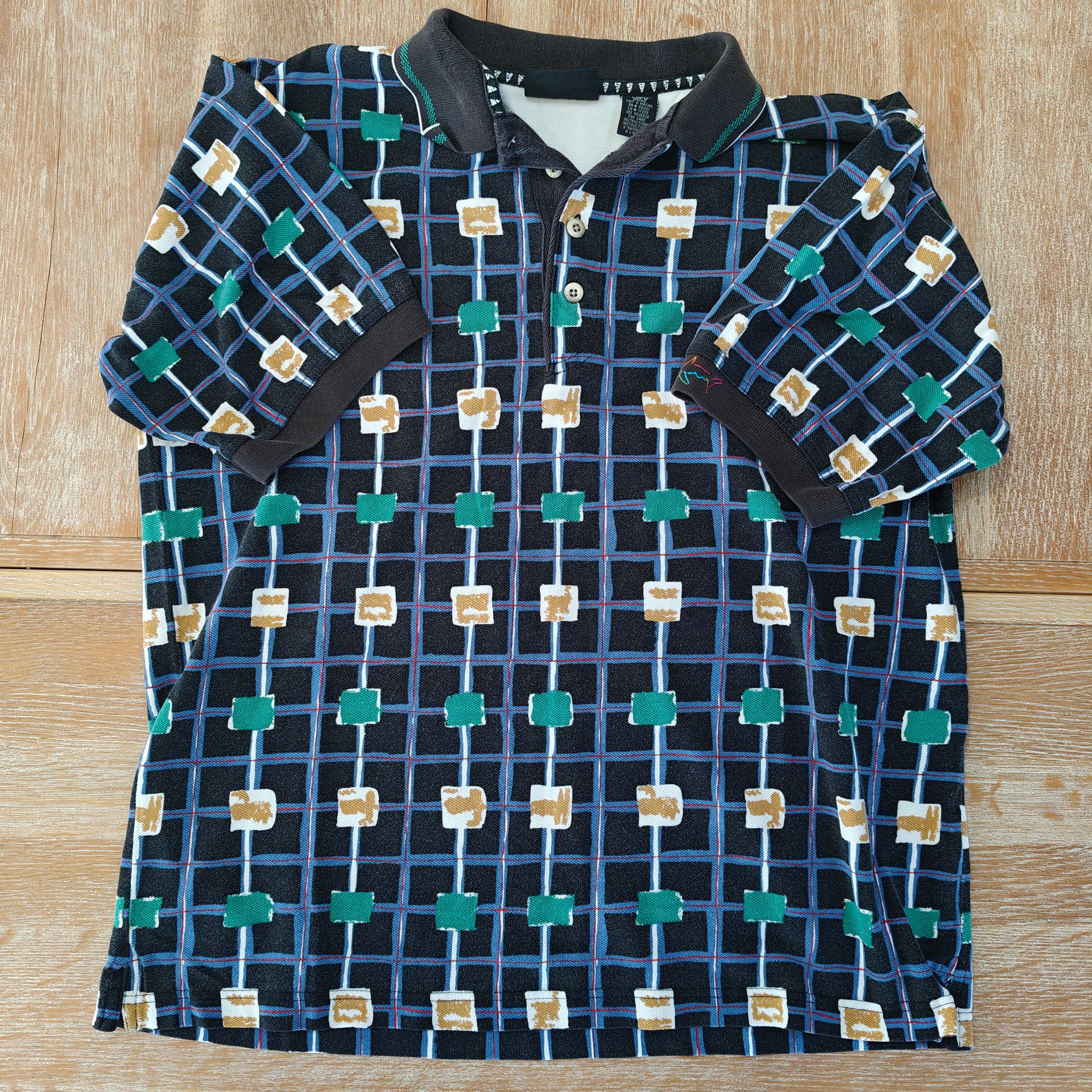 Greg Norman 90's Print Golf Polo - Medium