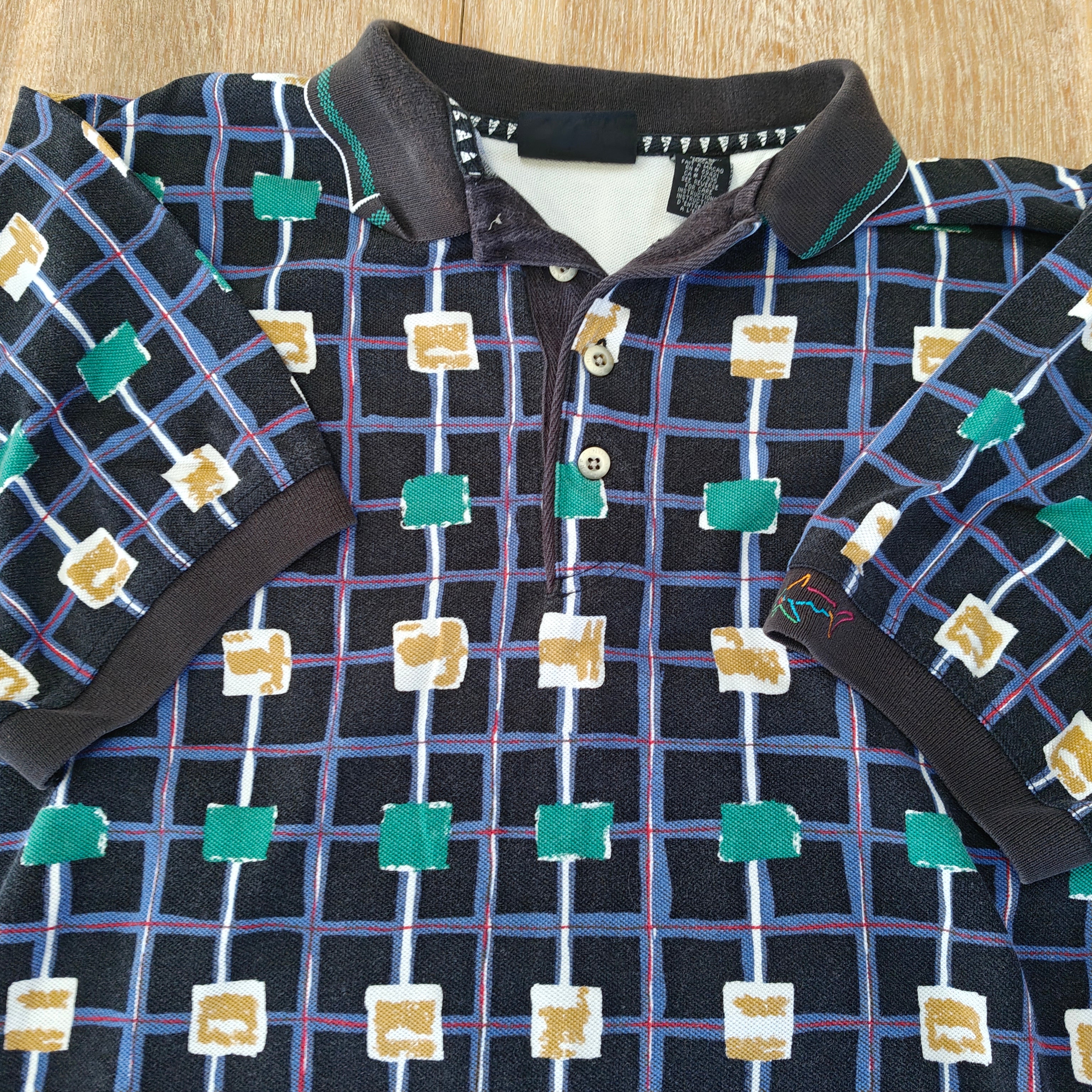 Greg Norman 90's Print Golf Polo - Medium