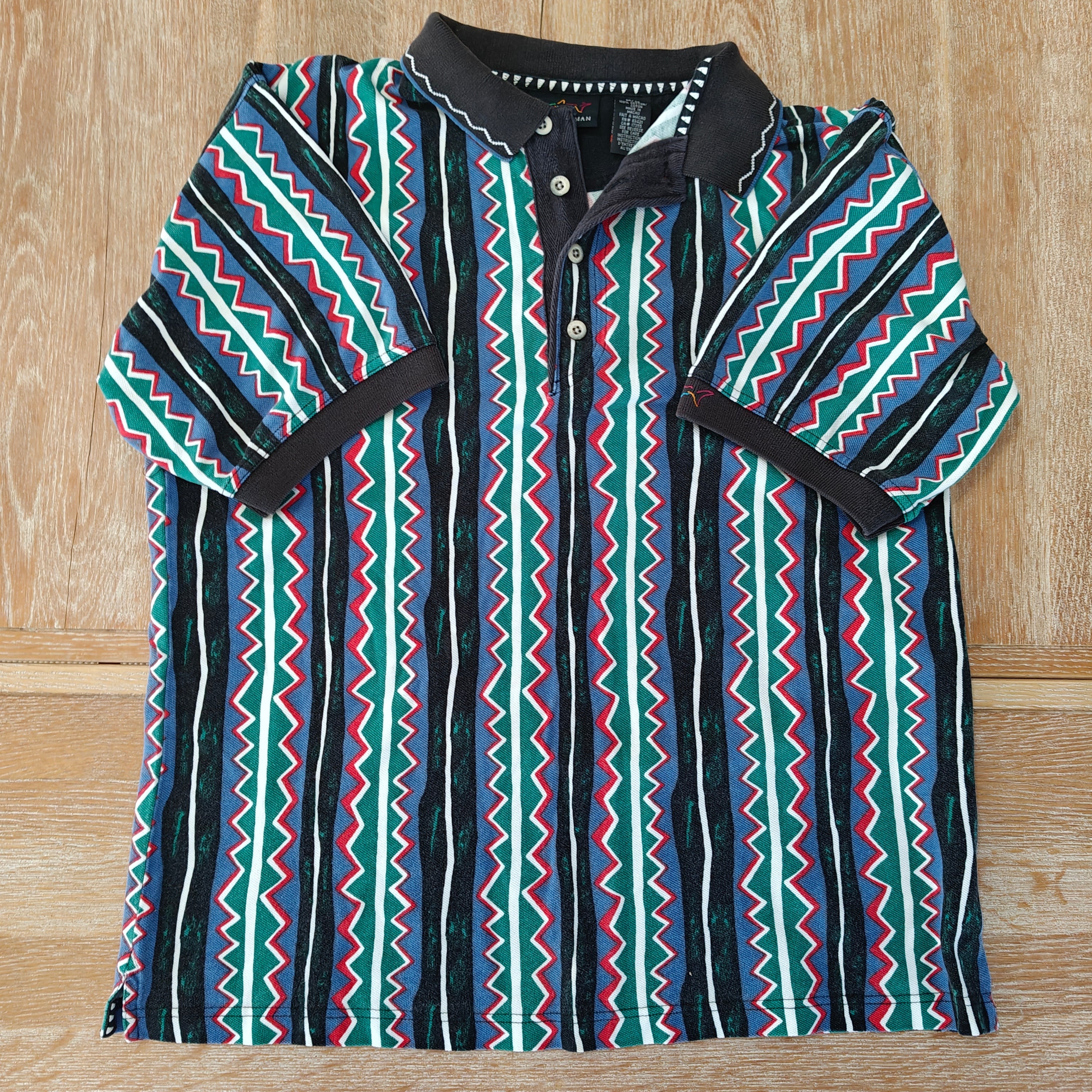 Greg Norman 90's Print Golf Polo - Medium