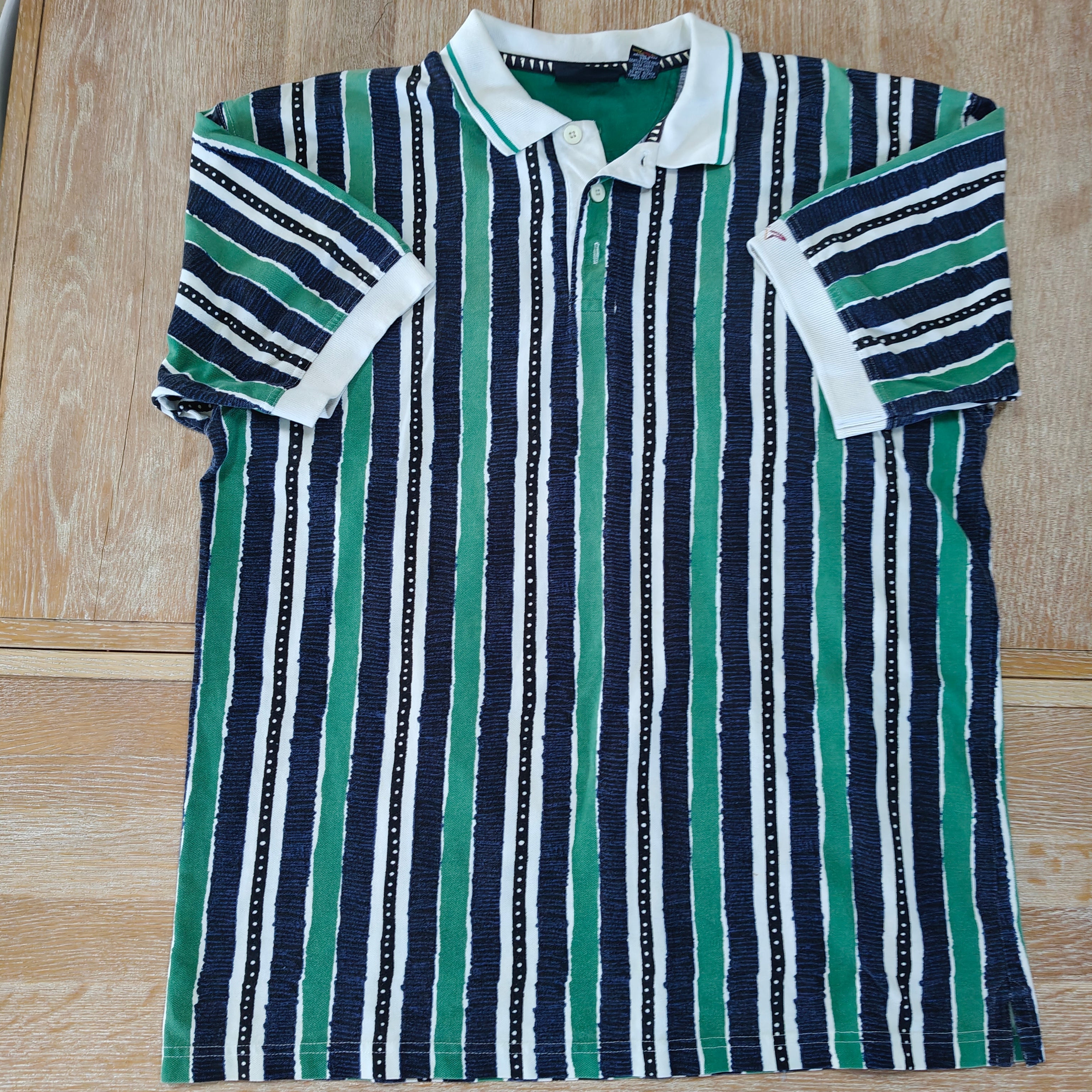 Greg Norman 90's Print Golf Polo - X-Large