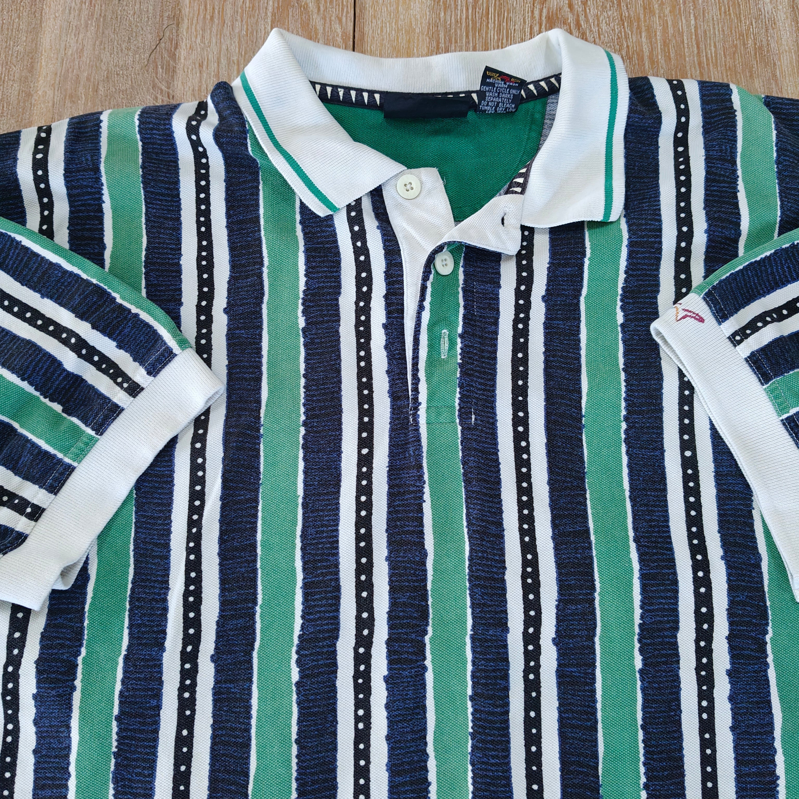 Greg Norman 90's Print Golf Polo - X-Large
