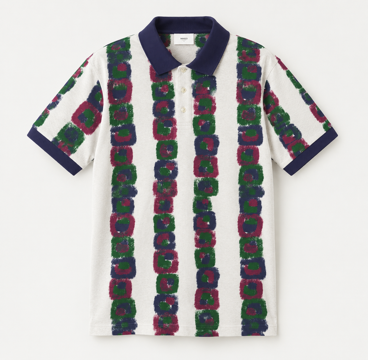 Monic 'Square Up' Print Golf Shirt