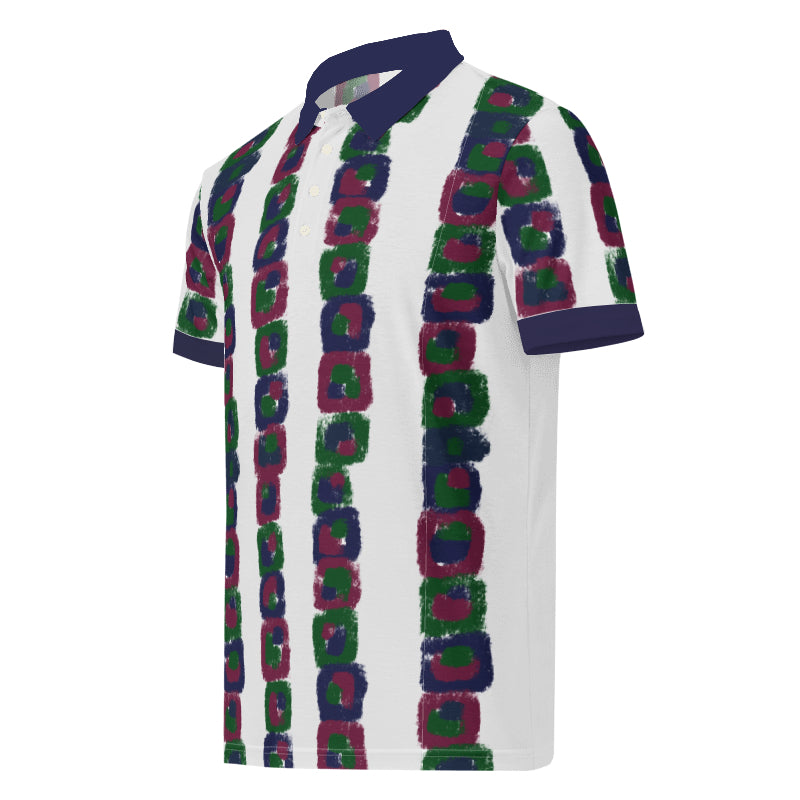 Monic Golf Abstract Print Polo Shirt