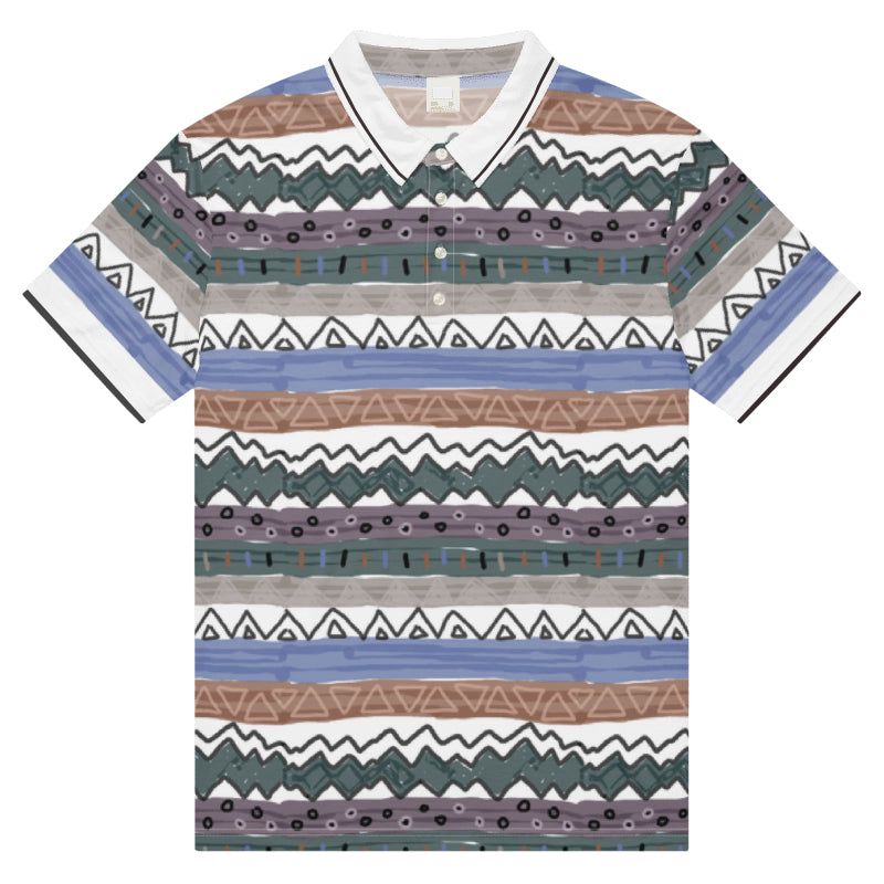 Monic Golf Abstract Print Polo Shirt