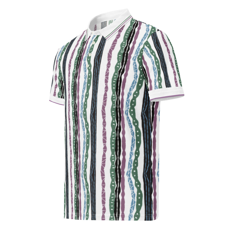 Monic Golf Abstract Print Polo Shirt