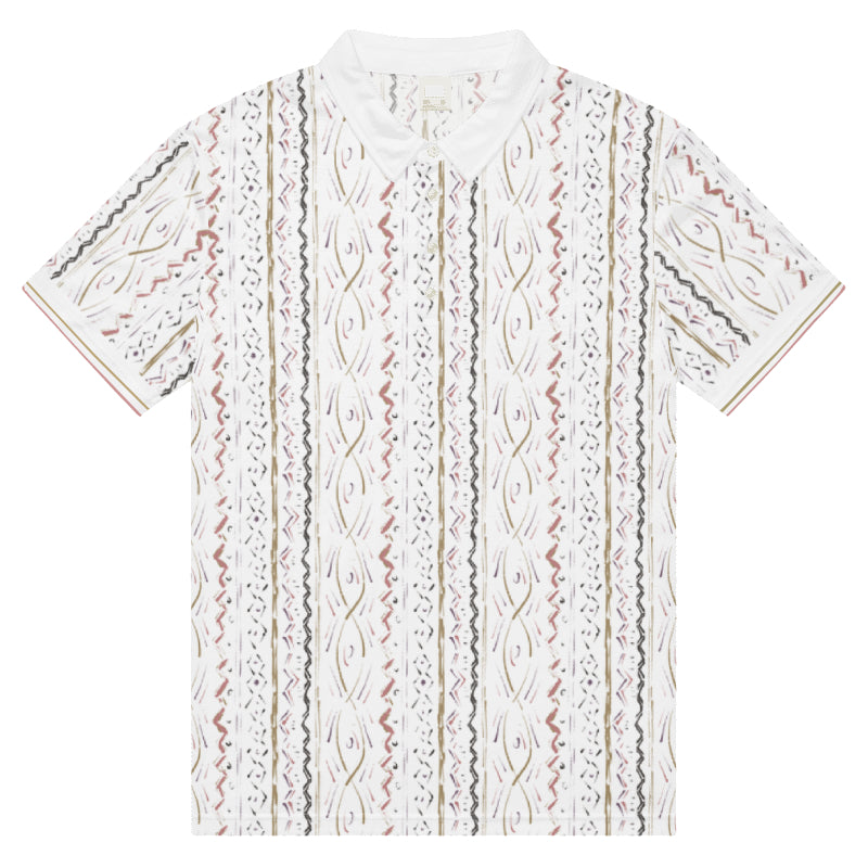 Monic Golf Abstract Print Polo Shirt