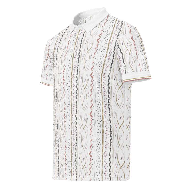 Monic Golf Abstract Print Polo Shirt