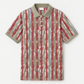 Monic 'Paint Strips' Print Golf Shirt
